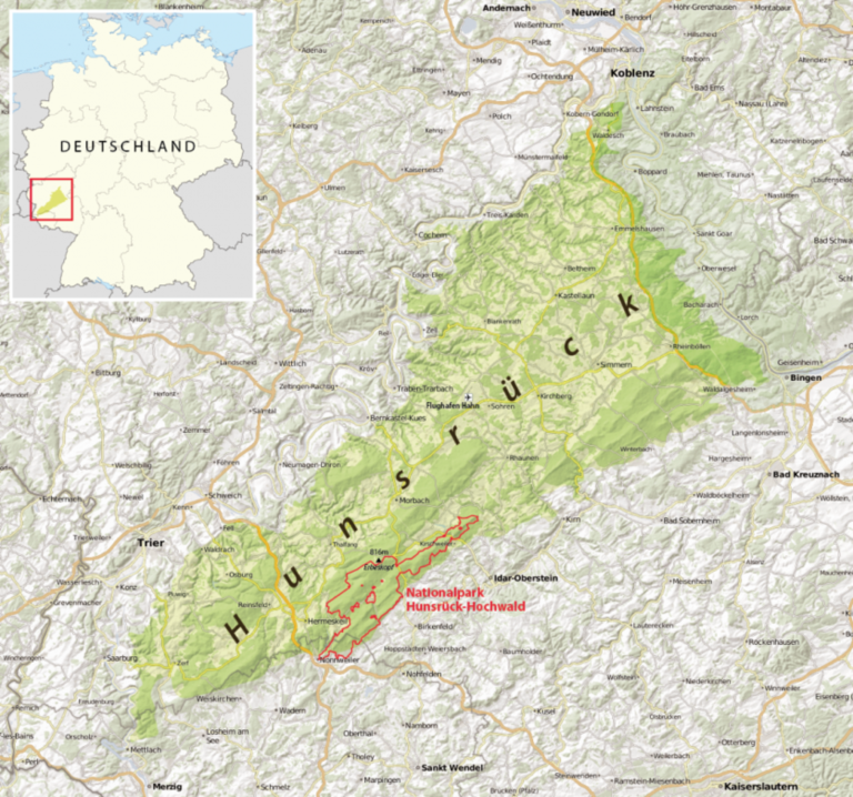 Carte du Hunsrück Carte du Hunsrück